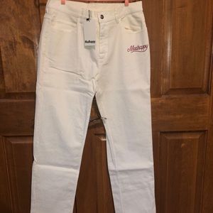Madhappy cream / white Men’s corduroy pants . 32x30 NWT